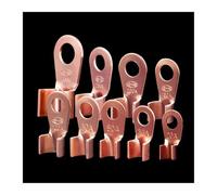 10/50PCS Copper OT Terminal Non-Insulated Wire Connector Bare Electrical Cable Terminals Lug Battery Ring Crimp Terminal 10-400A(100A,10pcs)