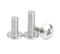 10-50pcs Cross Recessed Truss Head Machine Screws M2 M2.5 M3 M3.5 M5 M6 Nickel Plated Mushroom Head Screws(60mm,M2 50pcs)