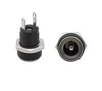 10/50PCS DC022B DC Power Supply Socket 3.5x1.3 DC Female Panel Mount Connector 5.5 X 2.1mm Adapter 5.5 * 2.5MM 2 Pin(2.1x5.5mm,200pcs)