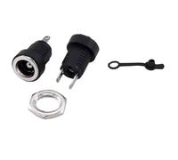 10/50PCS DC022B DC Power Supply Socket 3.5x1.3 DC Female Panel Mount Connector 5.5 X 2.1mm Adapter 5.5 * 2.5MM 2 Pin(2.5mm with cap,50pcs)