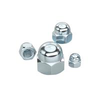 10-50pcs DIN1587 Metric Zinc Plated Hex Cap Nut Domed Nuts for Decrotive M4 M5 M6 M8 M10 M12M 14 M16 M18(M4-50Pcs)
