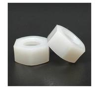 10-50pcs DIN934 M2 .5 M3 M4 M5 M6 PA66 White or Black Nylon Hex Nut Hexagon Plastic Nuts Metric Thread Suit For Screws Bolts(White,M5 50pcs)