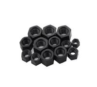 10-50pcs DIN934 M2 .5 M3 M4 M5 M6 PA66 White or Black Nylon Hex Nut Hexagon Plastic Nuts Metric Thread Suit For Screws Bolts(Black,M4 50pcs)