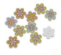10/50PCs Flower 2Hole Wooden Buttons for Scrapbooking Crafts DIY Baby Children Clothing Sewing Accessories Button Decoration-27 20mm-10PCS