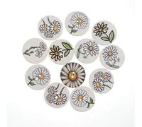 10/50PCs Flower 2Hole Wooden Buttons for Scrapbooking Crafts DIY Baby Children Clothing Sewing Accessories Button Decoration-21 20mm-10PCS