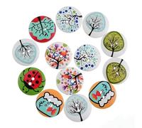 10/50PCs Flower 2Hole Wooden Buttons for Scrapbooking Crafts DIY Baby Children Clothing Sewing Accessories Button Decoration-11 20mm-50PCS