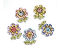 10/50PCs Flower 2Hole Wooden Buttons for Scrapbooking Crafts DIY Baby Children Clothing Sewing Accessories Button Decoration-9 25x20mm-50PCS