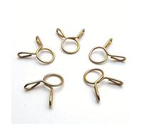 10-50pcs Galvanized Steel Wire Hose Clamps | Universal Adjustable Spring Fastener for Fuel/Water Pipes - Double Ring Design for Leak-Proof Connections in Automotive & Plumbing Applications(50PCS)