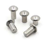 10-50pcs GB867 304 A2-70 Stainless Steel Button Round Head Rivet M0.8 M1 M1.2 M1.4 M1.6 M2 M2.5 M3 M4 M5 Self Plugging Solid Rivet(M1 10pcs,6mm)