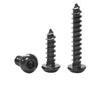 10-50pcs Hex Socket Button Head Self Tapping Screw M2 .5 M3 M4 M5 M6 Carbon Steel Round Wood Screws(10mm,M2.5 50pcs)