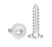 10-50pcs Hex Socket Ultra Thin Flat Head Self Tapping Screw M2 M2.6 M3 M4 M5 M6 M8 Stainless Steel Large Flat Head Wood Screw(8mm,M3.5 20pcs)