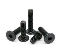 10/50pcs Hexagon Ultrathin Hex Socket Ultra Thin Flat Wafer Head Screw Bolt M2 M2.5 M3 M4 M5 M6 M8 Black Plated 304 Stainless Steel(50pcs M2x8mm)