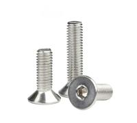 10-50pcs Key Head Screw M2 M2.5 M3 M4 M5 M6 Countersunk Flat Head Hexagon Socket Bolt 304 Stainless Steel Screws Grade 10.9 Black(304 stainless steel,14MM_M5 10PCS)