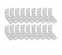 10/50PCS L-Shaped Corner Brackets 90 Degree Angle Metal Corner Connector Shelf Wall Bracket Fixing Braces Drawer Hardware Tools(20PCS)