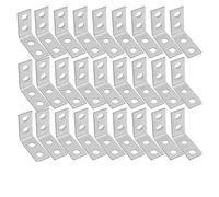 10/50PCS L-Shaped Corner Brackets 90 Degree Angle Metal Corner Connector Shelf Wall Bracket Fixing Braces Drawer Hardware Tools(30PCS)