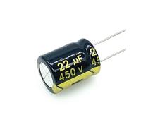 10~50pcs/lot 450v 22UF 450v22UF Low ESR/Impedance high frequency aluminum electrolytic capacitor size 13 * 20 20% ICXLPMC(30pcs)