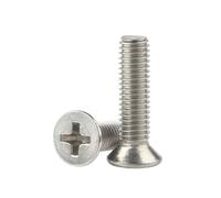 10/50pcs M1.2 M1.4 M1.6 M2 M2.5 M3 M3.5 M4 M5 M6 Stainless Steel Cross Flat Countersunk Head Machine Screw Bolts(8mm,M3 x50pcs)