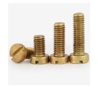 10-50PCS M1.2 M1.4 M1.6 M2 M2.5 M3 M4 M5 M6 M8 DIN84 Brass Slotted Cheese Head Screw Brass Screw Brass Bolt (Color : 25mm, Size : M5 10PCS)