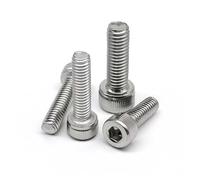 10/50pcs M1.4 M1.6 M2 M2.5 M3 Mini Small Micro 304 A2-70 Stainless Steel Allen Hexagon Hex Socket Head Cap Bolt Screw(20mm,50pcs M2.5)