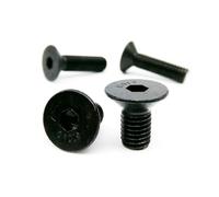 10-50Pcs M1.6 M2 M2.5 M3 M4 M5 Black Grade 10.9 Steel Hexagon Hex Socket Head Flat Countersunk Bolt Screw Length 20-50mm(22mm,50pcs M2)