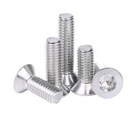 10/50pcs M1.6 M2 M2.5 M3 M4 M5 M6 M8 304 A2-70 Stainless Steel GB2673 Six-Lobe Torx Flat Countersunk Head Screw Six Lobe Bolt(14mm,M2.5 (50Pcs))