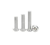 10/50pcs M1.6 M2 M2.5 M3 M4 M5 M6 M8-304 Hexagon Hex Socket Head Button Bolt Screw L=2-100mm(75mm,M4 (10pcs))