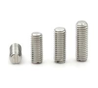 10-50pcs M1.6 M2 M2.5 M3 M4 M5 M6 M8 304 Stainless Steel Slotted Head Flat Point Set Screw Headless Set Screws(8mm,M2.5 (50PCS))