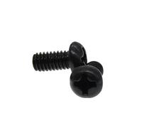10-50pcs M1.7 M3 M4 M5 M6 DIN7985 Black Carbon Steel Cross Recessed Pan Head Machine Screw Round Bolts(40mm,M5(20pcs))
