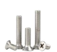 10/50pcs M1 M1.2 M1.4 M1.6 M2 M2.5 M3 M3.5 M4 M5 M6 M8 304 Stainless Steel Cross Flat Countersunk Head Screw Bolt(M1.4 (50pcs),12mm)