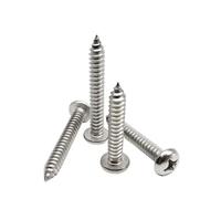 10/50pcs M1 M1.2 M1.4 M1.7 M2 M3 M4 M5 M6 Mini Small 304 Stainless Steel Cross Pan Round Head Self Tapping Wood Screw(8mm,M6.3 10pcs)