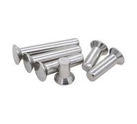 10/50pcs M1 M1.2 M2 M2.5 M3 M4 M5 M6 304 Stainless Steel Flat Countersunk Head Solid Rivet Self Plugging GB869 Diameter 1-6mm(Color:16mm,Size:M3 50pcs)