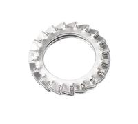 10-50Pcs M2.5-M24 304 Stainless Steel External Internal Toothed Serrated Lock Washer Gasket(GB862.2 external,10pcs M24)