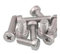 10/50pcs M2.5 M3 M4 M5 304 A2-70 Stainless Steel GB822 Cross Recessed Cheese Head Screws Short Cap Bolt L=3mm-25mm(M4x12mm 50pcs)