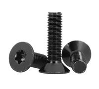 10-50pcs M2 .5 M3 M4 M5 M6 Black 304 Stainless Steel Six-Lobe Torx Head Flat Countersunk Screw Six Lobe Bolt Machine(12mm,50pcs M3)
