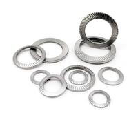 10/50pcs M2.5 M3 M4 M5 M6 M8 M10 M12 M14 M16 304 SSteel Disc Spring Serrated Lock Washer Knurled Elastic Gasket(50pcs M8)