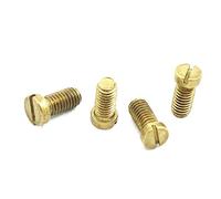 10-50Pcs M2/M2.5/M3/M4/M5 Brass Slotted Cheese Head Screw Brass Screw Brass Bolt,M2.5 50Pcs,8mm