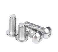 10/50pcs M2 M2.5 M3 M4 M5 M6 304 A2-70 Stainless Steel Black Grade 10.9 ISO7380 Hexagon Hex Socket Head Button Bolt Screw(304 stainless steel,20MM_M4 (10 PCS))