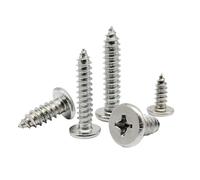 10/50pcs M2 M2.5 M3 M4 M5 M6 304 Stainless Steel Ultrathin Cross Ultra Thin Low Flat Wafer Head Self Tapping Wood Screw(5mm,50pcs M3.5)