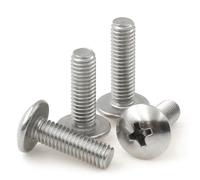10/50PCS M2 M2.5 M3 M4 M5 M6 A2-70 304 Stainless Steel Cross Recessed Flat Head Screws Bolts 3-50mm(10mm,M2.5 (50pcs))