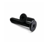 10/50pcs M2 M2.5 M3 M4 M5 M6 Black 304 Stainless Steel Laptop Computer Cross Ultra Thin Low Flat Wafer Head Bolt Screw(16mm,50pcs M2.5)