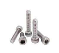 10/50pcs M2 M2.5 M3 M4 M5 M6 M8 304 A2-70 Stainless Steel DIN912 Hexagon Hex Socket Cap Head Bolt Screw Length 4-100mm