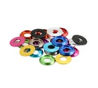 10-50Pcs M2 M2.5 M3 M4 M5 M6 M8 colourful Aluminum cup head washer for button head screw(M2 10pcs,Gray)