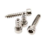 10/50pcs M2 M2.6 M3 M3.5 M4 M5 M6 304 A2-70 Stainless Steel Hex Hexagon Socket Cap Head Self Tapping Wood Screw L=4-50mm(50mm,M4 10pcs)