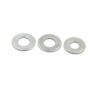 10-50Pcs M2-M20 304 Stainless Steel/White Zinc/Black Zinc Steel Washer Plain Gasket Rings Spacer(White Carbon Steel,5pcs M18)