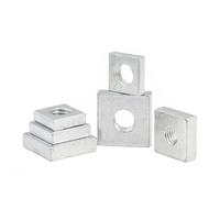 10-50Pcs M2 M3 M4 M5 M6 M8 Square Nut Carbon Steel Galvanized Zinc Plated Thin Quadrangle Block for Aluminum Profile DIN562(M4x10x10x3 (40pcs))