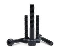 10/50pcs M2 M3 M4 Mini Small Micro Black Steel Hexagon Hex Socket Head Cap Bolt Screw(10mm,10pcs M4)