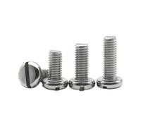 10/50pcs M3 M4 M5 A2-70 304 Stainless Steel Slotted Round Head Slot Column Round Screw Bolt(55mm,M5 10pc)