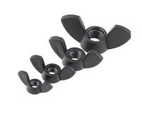 10-50pcs M3 M4 M5 M6 M8 M10 M12 DIN315 Plastic Nylon Wing Nut Hand Twist Thumb Butterfly Nut(Black nylon,M4 50pcs)