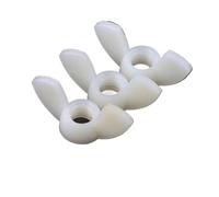 10-50pcs M3 M4 M5 M6 M8 M10 M12 DIN315 Plastic Nylon Wing Nut Hand Twist Thumb Butterfly Nut(White nylon,M10 10pcs)