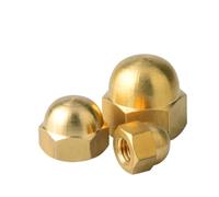 10/ 50pcs M3 M4 M5 M6 M8 M10 M12 M14 M16 Brass Cap Hex Nuts Decorative Dome Head Cover Semicircle Acorn Nut DIN1587(M6)